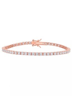NIB Stella Grace Rose Gold Lab-Created Moissanite Tennis Bracelet